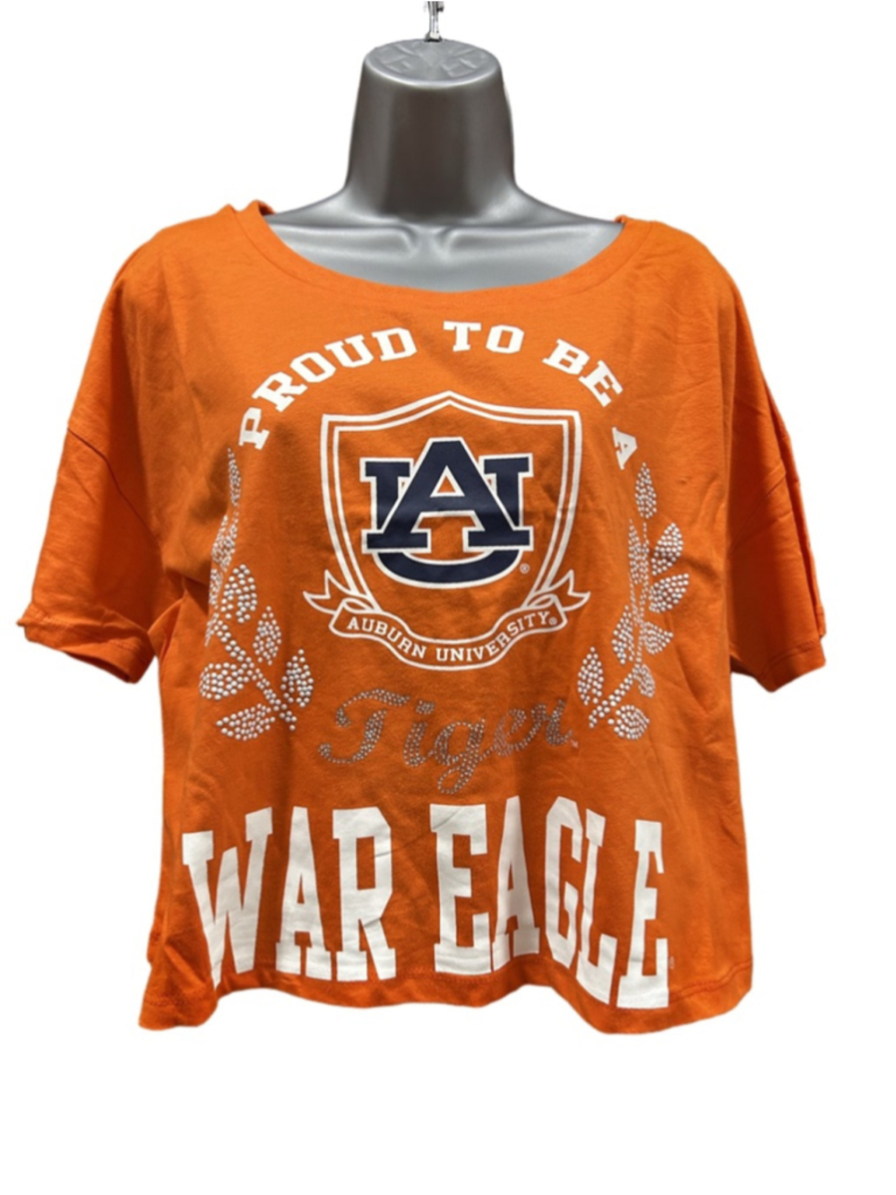 NWT E5 College Classics Auburn Tigers Women's crop top size medium